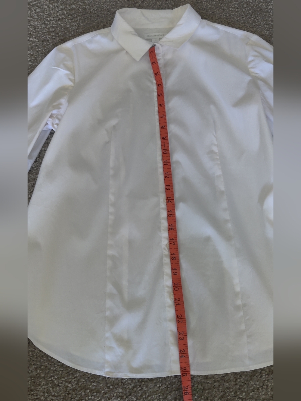Charter Club White Button-Down Shirt - Picture 5 of 8